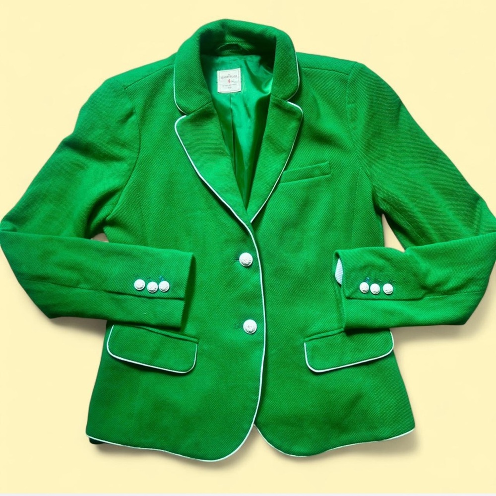 GAP Green Blazer with White Accents